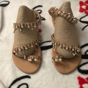 Elegant Pearl Embellished Sandals